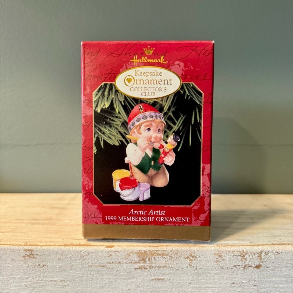 1999 Hallmark Arctic Artist Santas Elf Vintage Christmas Keepsake Ornament | 90s - Picture 6 of 7